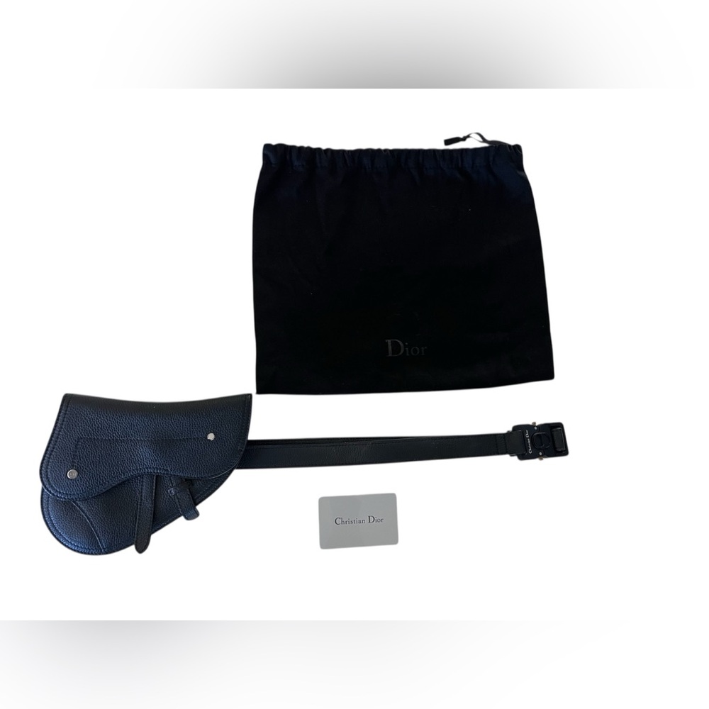 Dior Black Mini Saddle Belt Bag